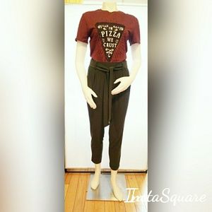 Soho Green High-Waisted Pants